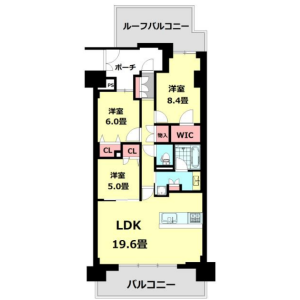 3LDK Mansion in Nakayamatedori - Kobe-shi Chuo-ku Floorplan