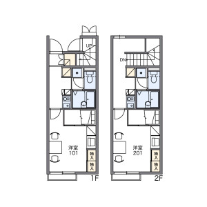 1K Apartment in Kawaradacho - Yokkaichi-shi Floorplan