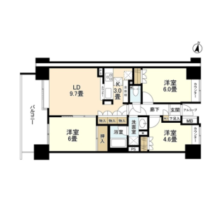 3LDK Mansion in Ojima - Koto-ku Floorplan