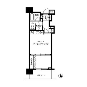 1LDK Mansion in Shiba(1-3-chome) - Minato-ku Floorplan