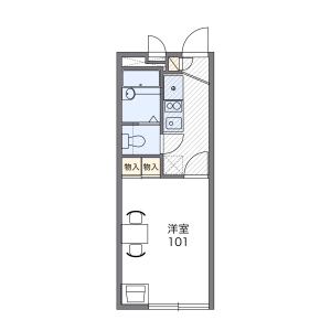 1K Mansion in Higurashi - Matsudo-shi Floorplan