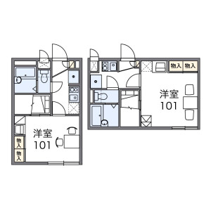 1K Apartment in Minatoshinden - Ichikawa-shi Floorplan