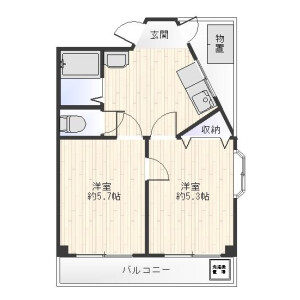2K Mansion in Ojima - Koto-ku Floorplan