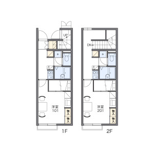 1K Apartment in Shinkamagaya - Kamagaya-shi Floorplan
