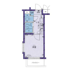 1K Mansion in Nishiwaseda(2-chome1-ban1-23-go.2-ban) - Shinjuku-ku Floorplan