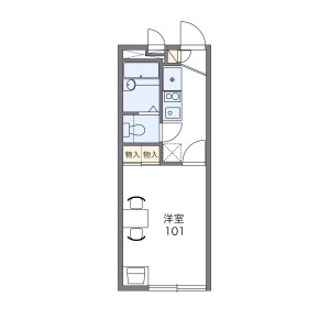 1K Apartment in Minamiyana - Hadano-shi Floorplan