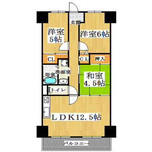3LDK Mansion in Aogein - Mino-shi Floorplan