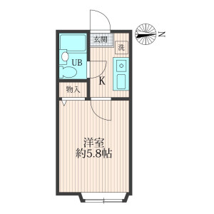 1K Apartment in Kashiwa - Kashiwa-shi Floorplan