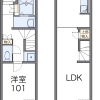 1LDK Apartment to Rent in Kurashiki-shi Floorplan