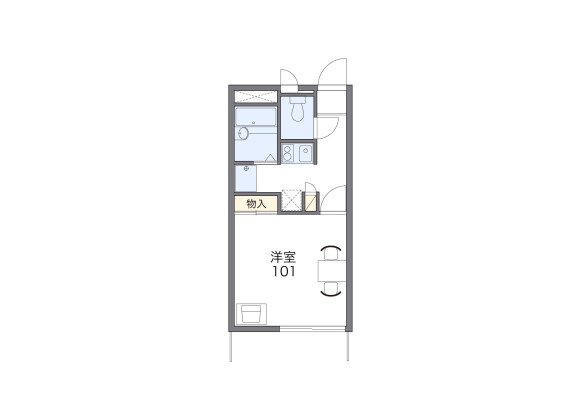 1K Apartment to Rent in Iruma-shi Floorplan