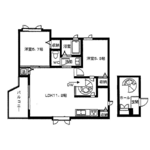 2LDK House in Otsutomocho - Yokohama-shi Kanazawa-ku Floorplan