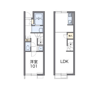1LDK Apartment in Horigomecho - Sano-shi Floorplan