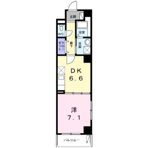 1DK Mansion in Omoriminami - Ota-ku Floorplan