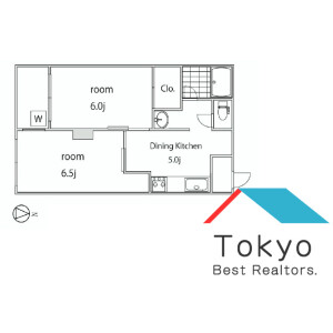 2DK Mansion in Shinanomachi - Shinjuku-ku Floorplan