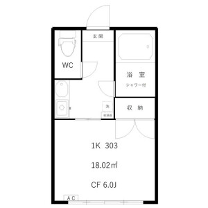 1R Mansion in Shinsencho - Shibuya-ku Floorplan