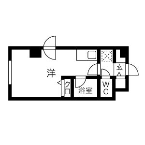 1K Mansion in Hiragishi 4-jo - Sapporo-shi Toyohira-ku Floorplan