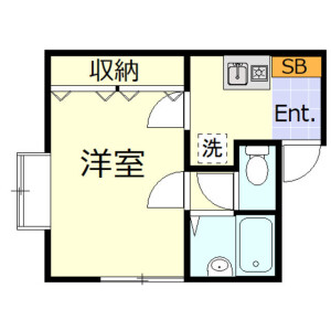 1K 아파트 in Izumicho - Itabashi-ku Floorplan
