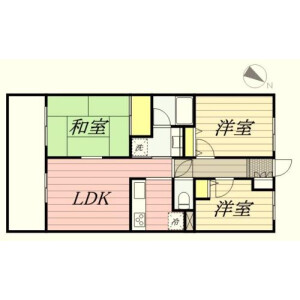 3LDK Mansion in Kumagawa - Fussa-shi Floorplan