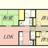 3LDK Apartment to Rent in Fussa-shi Floorplan