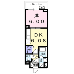大田區大森東-1DK公寓大廈 房間格局