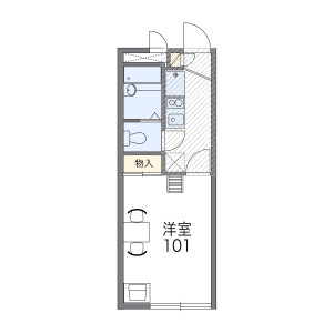 1K Apartment in Kurosuna - Chiba-shi Inage-ku Floorplan