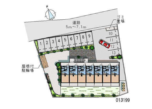 1K Apartment to Rent in Fuchu-shi Floorplan