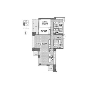 2LDK Mansion in Roppongi - Minato-ku Floorplan