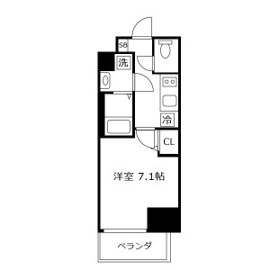 1K Mansion in Shimocho - Saitama-shi Omiya-ku Floorplan