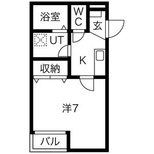 1K Mansion in Shinsakae - Nagoya-shi Naka-ku Floorplan