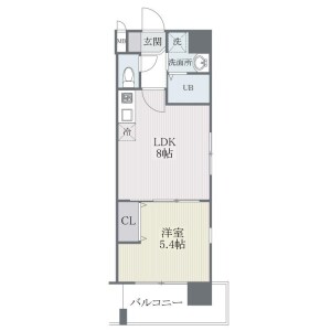1LDK Mansion in Hakataeki minami - Fukuoka-shi Hakata-ku Floorplan