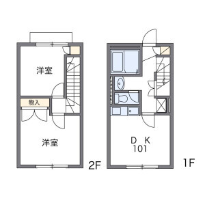 2DK Apartment in Shimmei - Adachi-ku Floorplan