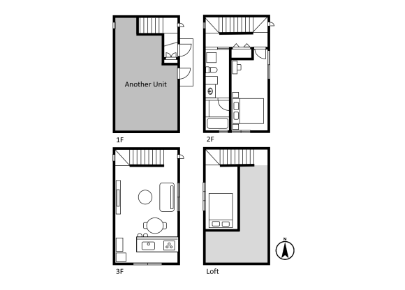 1LDK House to Rent in Shinjuku-ku Floorplan