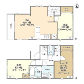 2SLDK House in Umezato - Suginami-ku Floorplan