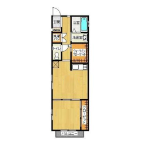 1LDK Apartment in Nakamachi - Setagaya-ku Floorplan