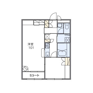 1LDK Apartment in Hasukawarashimmachi - Tsuchiura-shi Floorplan
