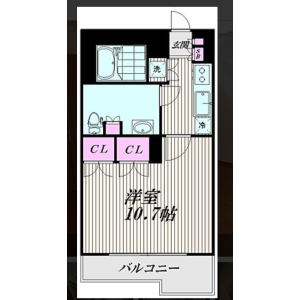 1K {building type} in Nakaikegami - Ota-ku Floorplan