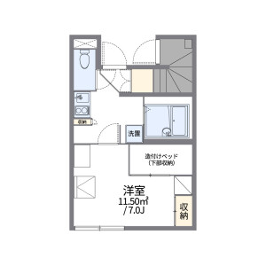 1K Apartment in Kasuya - Setagaya-ku Floorplan