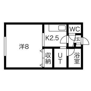 1K Apartment in Bunkyodai higashimachi - Ebetsu-shi Floorplan