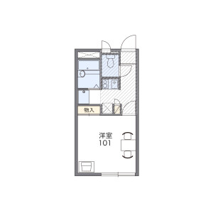 1K Apartment in Higashiimazato - Osaka-shi Higashinari-ku Floorplan