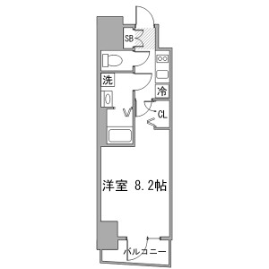 1K Mansion in Higashitabata - Kita-ku Floorplan