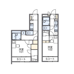 1K 아파트 in Honisshiki - Edogawa-ku Floorplan