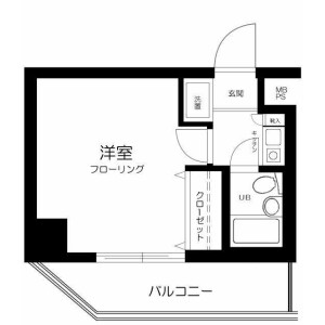 1K Mansion in Oguchidori - Yokohama-shi Kanagawa-ku Floorplan