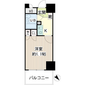 1K Mansion in Hiranuma - Yokohama-shi Nishi-ku Floorplan