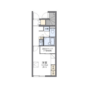 1K Apartment in Kamikoidemachi - Maebashi-shi Floorplan