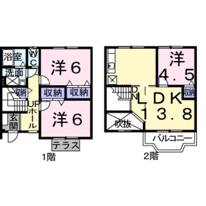 3LDK Apartment in Shimakamijo - Kai-shi Floorplan