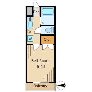 1K Apartment in Mishuku - Setagaya-ku Floorplan