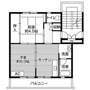 2DK Mansion in Akaho - Komagane-shi Floorplan