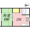 1DK Apartment to Rent in Kokubunji-shi Floorplan