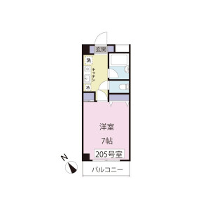 1K Mansion in Sagamiono - Sagamihara-shi Minami-ku Floorplan