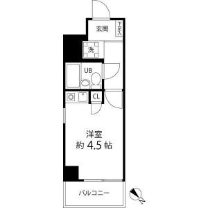1R Mansion in Kajigaya - Kawasaki-shi Takatsu-ku Floorplan